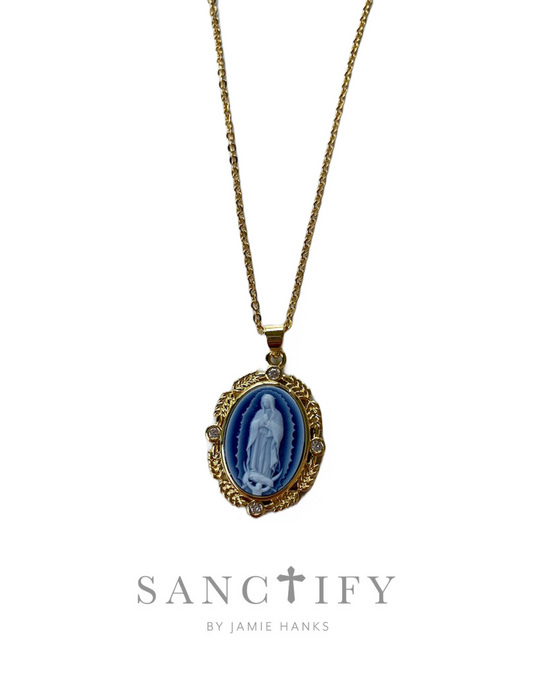 Vintage Agate Mary Necklace